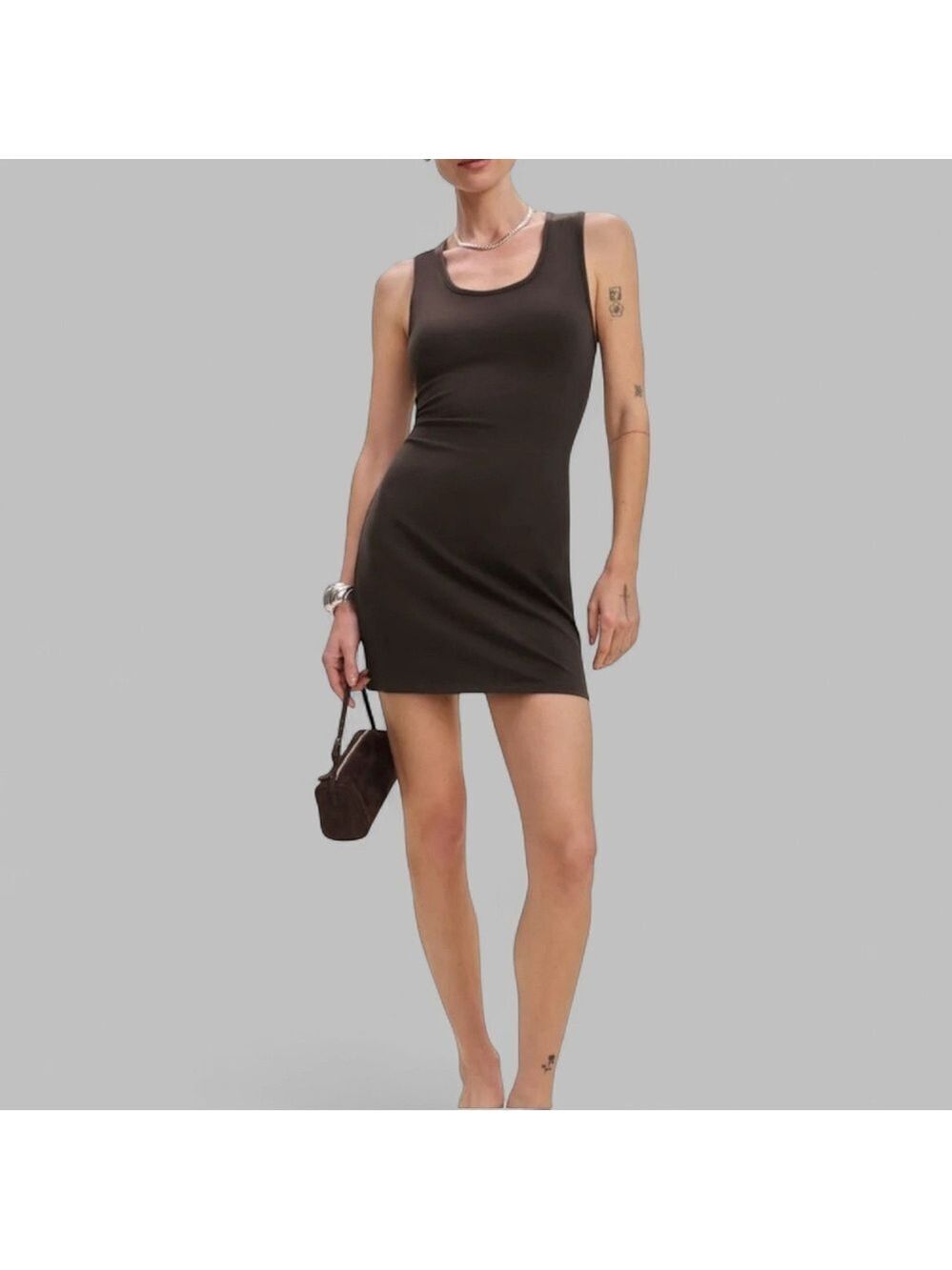 Reformation Kelsey Knit Dress Brown -Size M-NWT - Picture 10 of 12
